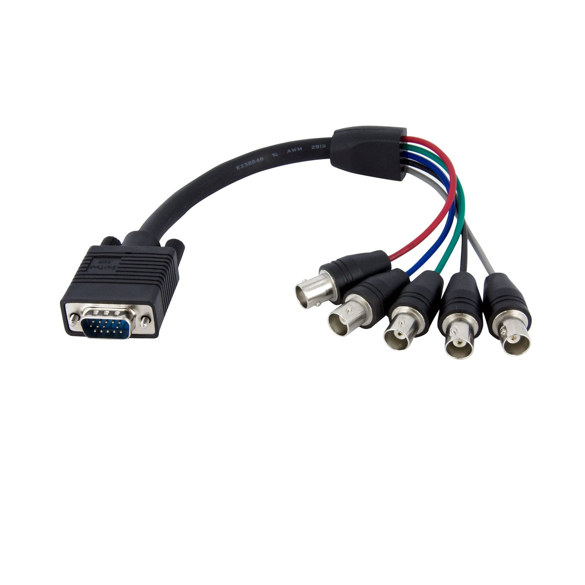 StarTech.com VGABNCMF1 - BNC macho de 5 pos. a D-Sub macho de 15 pos., alta densidad (HD) 1.00' (304.8mm)