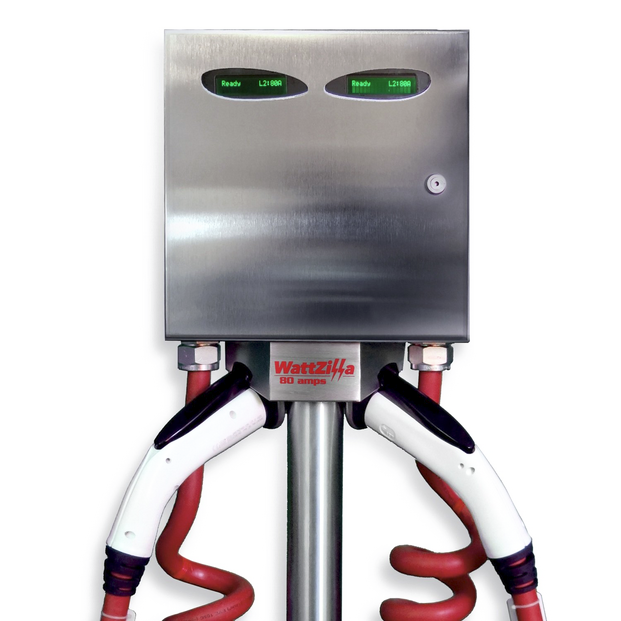 WattZilla DUO: Dual 80-AMP EVSE REF 10280 - 208-240 VCA 50/60 Hz • 80 A continuos