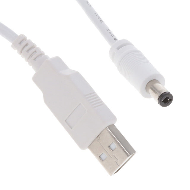 GlobTek, Inc. USBA1M8C10WH(R) - Conector tipo barril - 2.1mm DI, 5.5mm DE a clavija de conexión USB A 6.00' (1.83m)