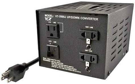 Transformador VCT VT-3000J de voltaje japonés 120 V a 100 V o viceversa 30AMP