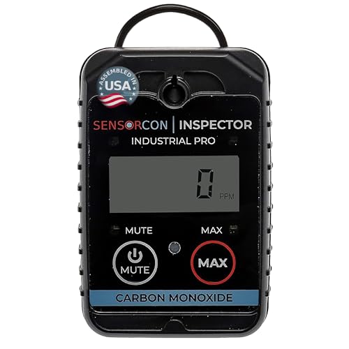 Inspector 2 CO Industrial Pro Monitor de gas de monóxido de carbono, puntos de alerta ajustables, alertas visuales, audibles y vibratorias, función TWA #INS2-C0-03