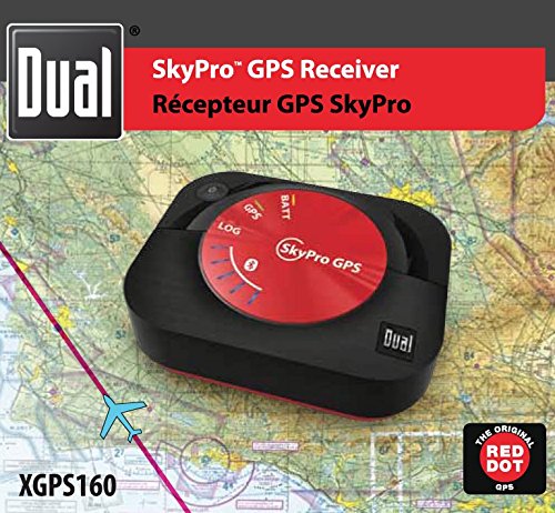 Dual Electronics XGPS160 Multiusos Universal 5 Dispositivos Bluetooth GPS Receptor con Amplio Área de Aumento y Accesorio Portátil