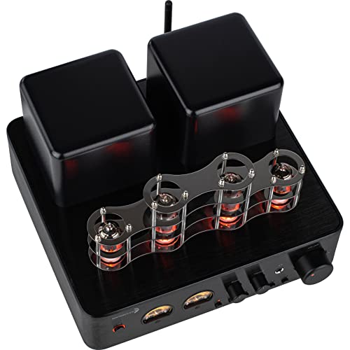 Dayton Audio HTA100 Amplificador de tubo estéreo híbrido con Bluetooth USB Aux Phono en subsalida 100W