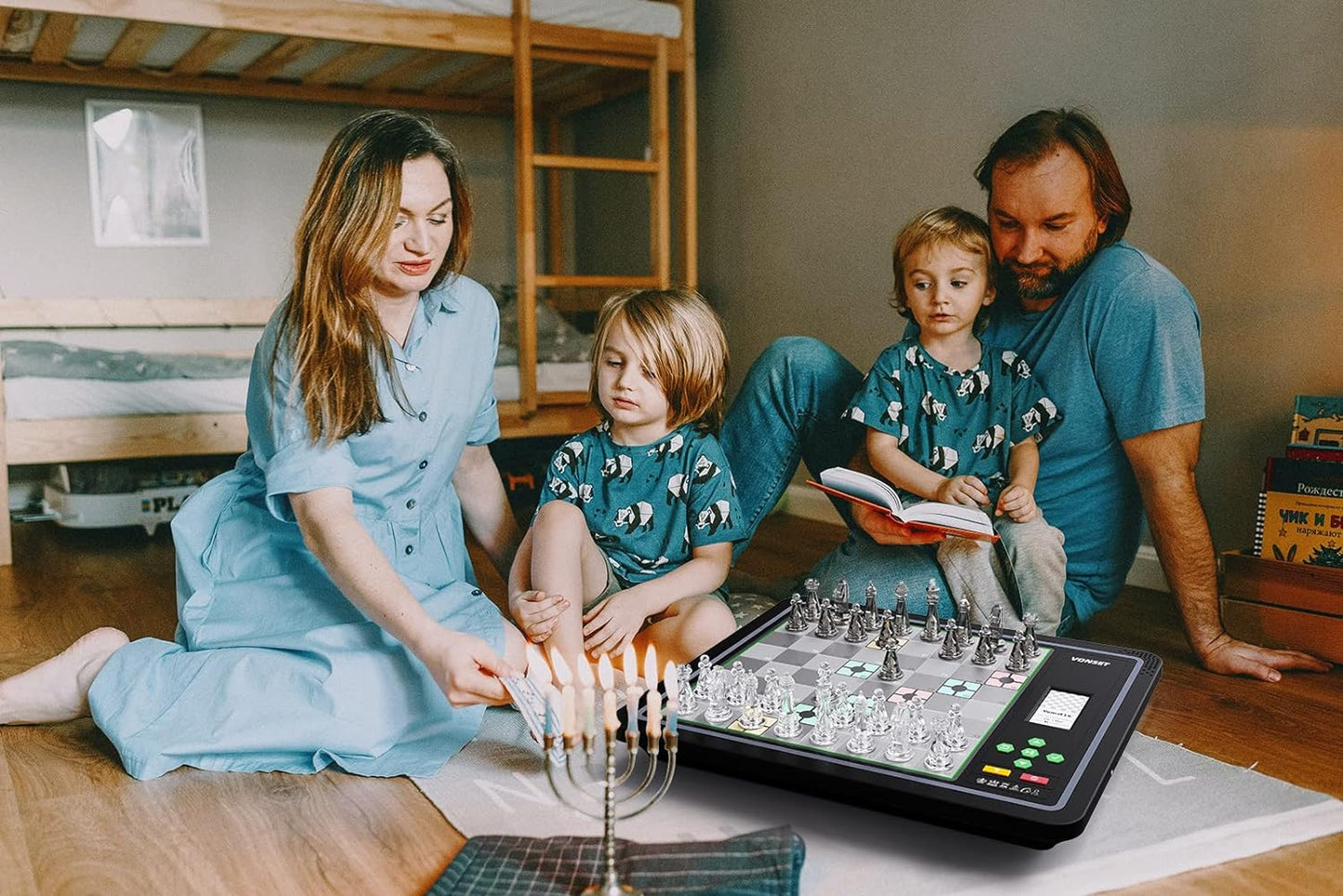 Core L6 - Juego de ajedrez electrónico para computadora, tablero de ajedrez para computadora con luz LED, computadora de ajedrez para adultos y niños con piezas de doble reina para