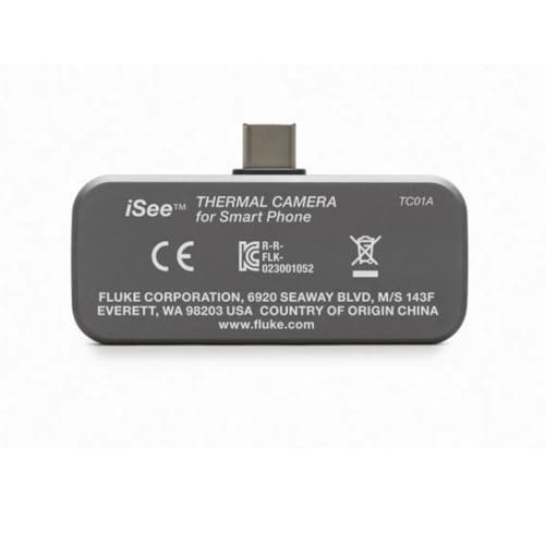 Cámara térmica móvil Fluke iSee TC01A - Cámara infrarroja compacta de alto rendimiento con amplio rango de temperatura y análisis en tiempo real