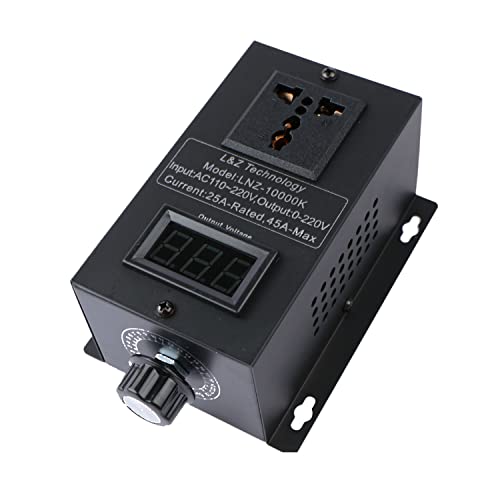 AC 110 V 220 V/25 A/10000 W driver de velocidad variable SCR Regulador de potencia de voltaje apto para Router Fan Motor Eléctrico Reóstato