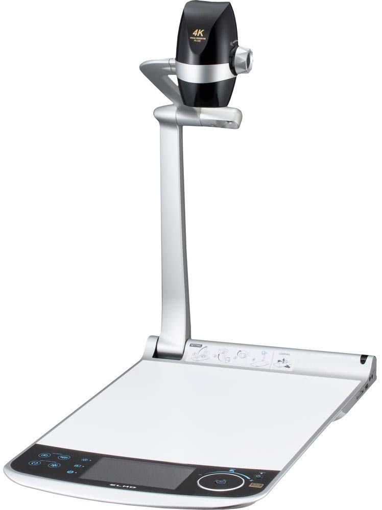Elmo Cámara de documentos modelo 1375 PX-30E; monitor LCD de alta resolución de 5 pulgadas; resolución de 1600 líneas de televisión; 12x óptica, zoom digital de 12x y zoom de sensor 2X