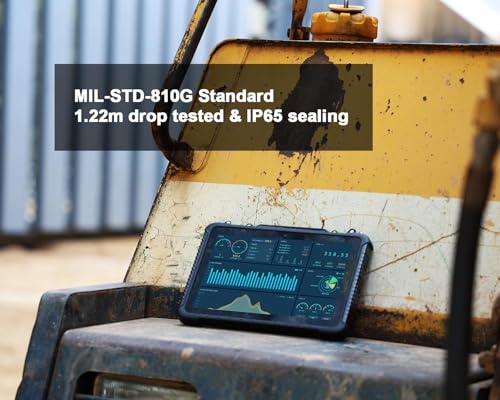 Vanquisher Tablet PC resistente de 10 pulgadas, Windows 11 | CPU mejorada | 8 GB de RAM + 128 GB de ROM | 4G LTE | GPS GNSS | Grado militar para trabajo de campo empresarial
