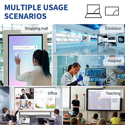 TOUCHWO HD430T Monitor Industrial de Pantalla Táctil Capacitiva Multi-Táctil de 43 Pulgadas, Pantalla 16:9 1920 x 1080P, Altavoces Incorporados, Puertos USB, VGA, DVI y HD-MI, Pantallas de Señalización