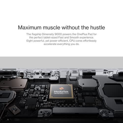 OnePlus Pad Pantalla LCD de 11.61 pulgadas, 8 GB de RAM, 128 GB de almacenamiento, MediaTek Dimensity 9000, Android 13.1, frecuencia de actualización de 144 HZ, Dolby Vision Atmos, Wi-Fi con tableta