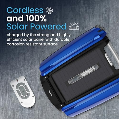 Betta SE - Limpiador robótico automático de superficie de piscina con batería de limpieza continua 24/7 y motores tolerantes al cloro de sal doble rediseñados (azul)