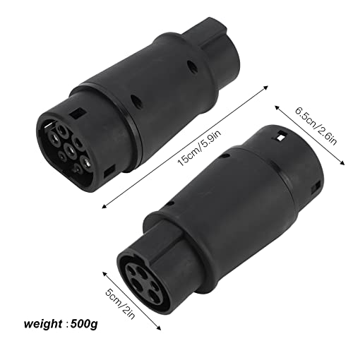 Adaptador de Carga EV, Tipo 1 a Tipo 2 Conector de Cargador EV Adaptador de Carga de Vehículos Eléctricos Protección IP54 16A 32A 230V Universal
