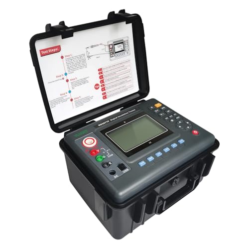 Medidor de aislamiento digital 10KV Probador de resistencia de aislamiento y megohmímetros Multímetro de resistencia de alto voltaje con relación de absorción y medición de índice de polarización