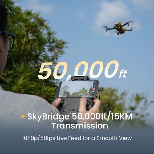 SKYROVER X1 Fly More Combo, dron con cámara 4K para adultos, foto de 8K, menos de 8.78 oz, transmisión de 50000 pies, tiempo de vuelo de 96 minutos con 3 baterías