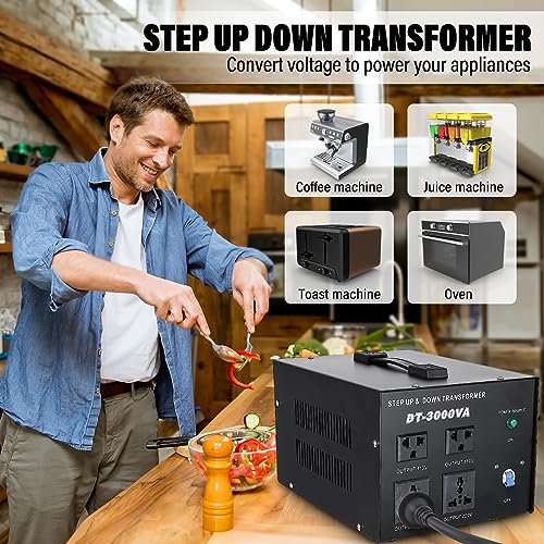 YaeCCC 3000VA Transformador de voltaje Convertidor de potencia 110V/220V Convertidor CA-CA 3000VA