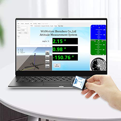 WitMotion WT61C-232 Sensor de acelerómetro de alta precisión, aceleración de 6 ejes (+-16 g)+giroscopio +ángulo (precisión XY 0.05°) con filtro Kalman, MPU6050 AHRS IMU (no afectado por el campo