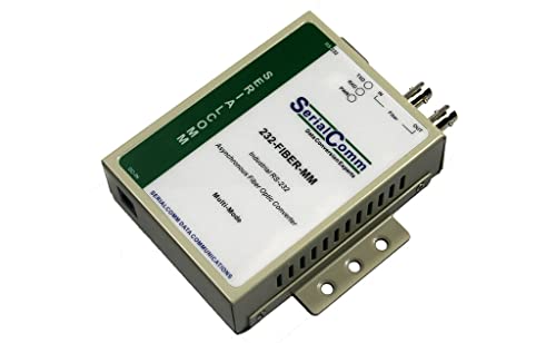 Convertidor RS232 a fibra óptica - MM ST, adaptador de alta confiabilidad de grado industrial con conector DB9
