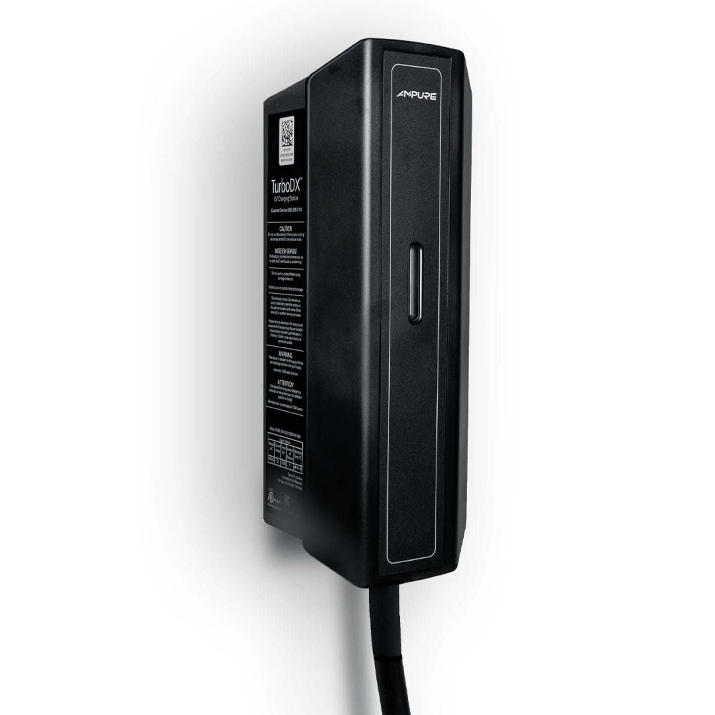 AMPURE TurboDX - Cargador EV nivel 2, carga rápida de 32 A, cableado, resistente al agua IP67, compatible con SAE J1772 #Tdxhw32a