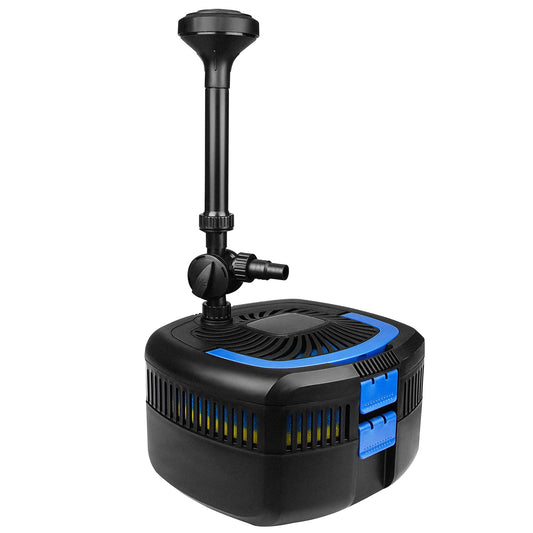 ANBULL Bomba de filtro de estanque de 1370 GPH, bomba de agua sumergible de fuente de 110 V/57 W, bomba de agua de filtro de alta eficiencia para estanques de hasta 2113 galones