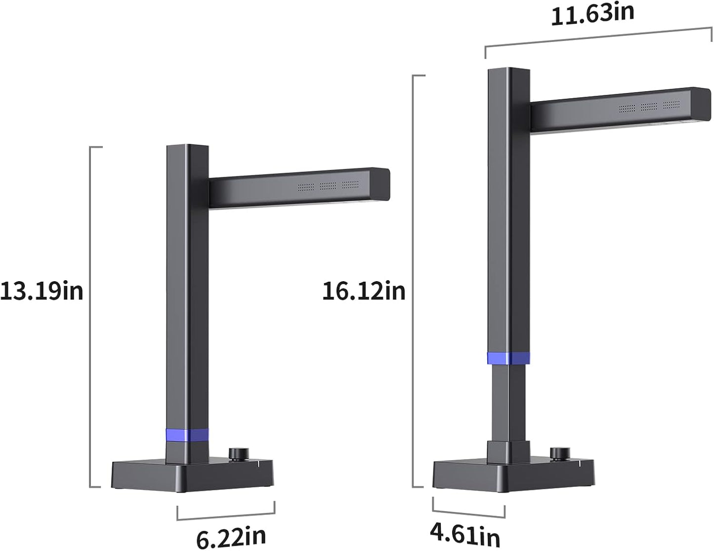 CZUR Shine Ultra Pro - Escáner de documentos de 24 MP, escáner de libros USB, cámara de documentos portátil, escáner de libros A3 de gran formato, altura ajustable, máximo DPI 440, para Windows y Mac