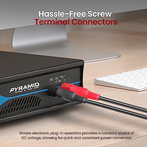 Pyle Pyle PSV300 - Fuente de alimentación de banco compacto universal - Convertidor de CA a CC de laboratorio doméstico regulado de 30 amperios con 13.8 voltios CC 115/230 V CA conmutable, terminales