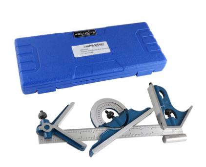 Juegos de escuadras combinadas 4R, E/M Accusize Industrial ToolsSKU: 0000-8101 Tamaño: 12", 4 piezas/juego, 4R (0000-8101)