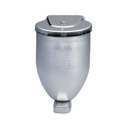 Vollum Dispensador de jabón en polvo, dispensador de jabón de baño de acero inoxidable de 32 onzas con tapa de relleno grande, dispensador de jabón de cocina con bomba fuerte para montaje en pared