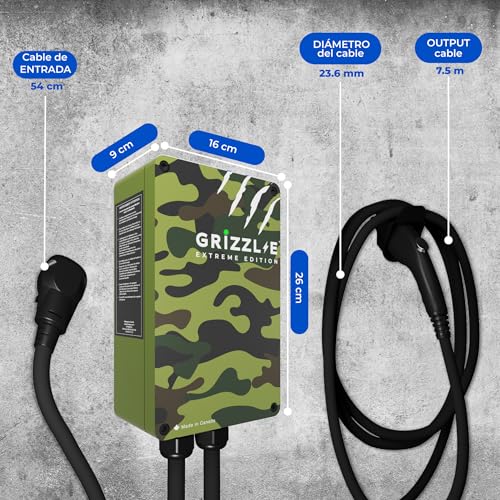 Grizzl-E GBT Classic Cargador de vehículo eléctrico Nivel 2 hasta 40A-10 kW/h, estación de Carga para Interiores/Exteriores con certificación UL-NOMmx, Enchufe NEMA 14-50, Cable Premium de 7.3 Metros