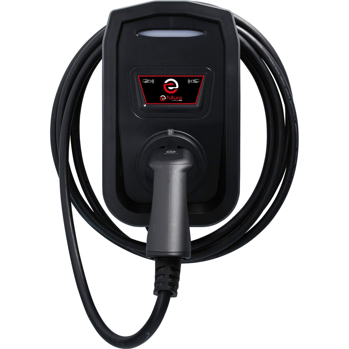 KS Tools 117.7512 efuturo Station Tripower - Caja de pared con cable de carga EV tipo 2, 16.4 ft, 11 kW, 400 V, trifásico 16 A