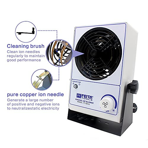Soplador de aire ionizador ESD ionizador Soplador de aire ionizante de escritorio Eliminador estático Ventilador ionizado antiestático AC110V
