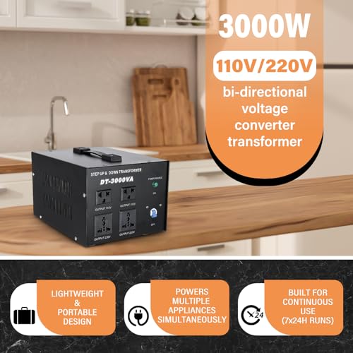 YaeCCC 3000VA Transformador de voltaje Convertidor de potencia 110V/220V Convertidor CA-CA 3000VA
