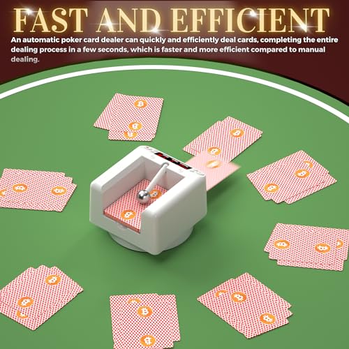 Distribuidor automático de tarjetas, máquina distribuidora de tarjetas giratoria de 360° para UNO Casino Games 2 Decks Card Dealer, accesorios de póquer de mesa de blackjack, dispensador
