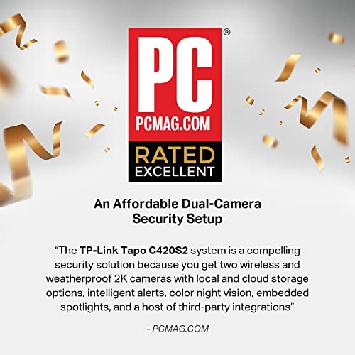 TP-Link Tapo 2K QHD Sistema de cámara de seguridad inalámbrica para exteriores, batería de hasta 180 días, visión nocturna a color con sensor de luz estrella, detección de