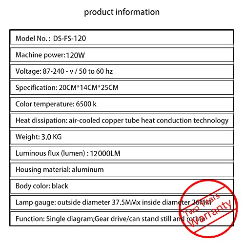 Proyector GOBO con logotipo LED de 120 W, Ip67, luz de efecto DJ impermeable, incluye GOBO de vidrio personalizado gratuito para proyectar imagen para hotel, empresa, tienda, boda,