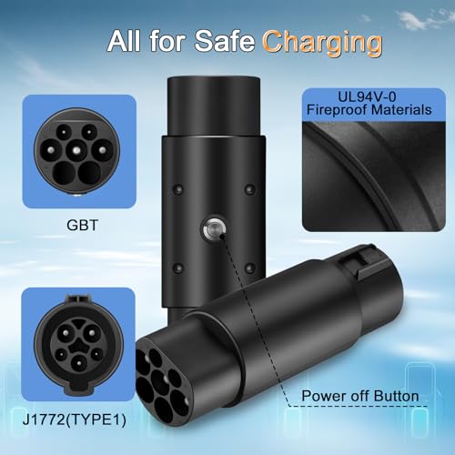 Conector de cargador EV Tipo 1 a GBT Adaptador de carga de vehículo eléctrico SAE j1772 a GB/T Adaptador de carga EV (J1772 a GBT Modelo 2)