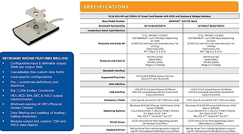 HID OMNIKEY 5427ck Gen 2 - Lector de tarjetas inteligentes - USB, negro, gris claro