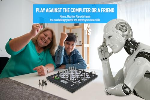 Core L6 - Juego de ajedrez electrónico para computadora, tablero de ajedrez para computadora con luz LED, computadora de ajedrez para adultos y niños con piezas de doble reina para