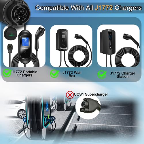 GUWIEYG - Adaptador de carga EV tipo 1 a GBT, adaptador de carga para vehículos eléctricos SAE j1772 a GB/T EV adaptador de carga