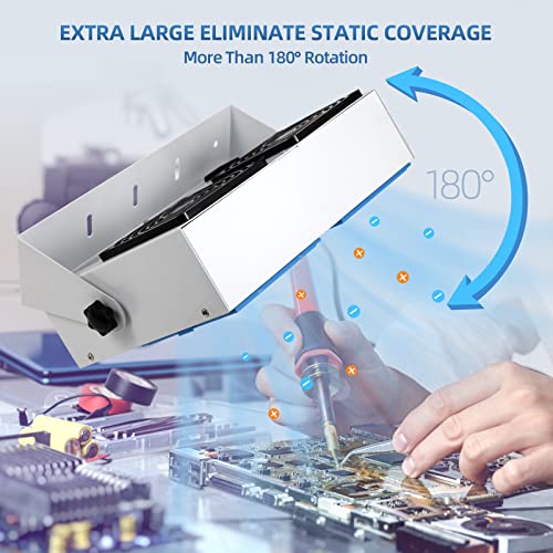 FEITA FT-002D Soplador de aire ionizante Ionizador antiestático Nuevo tipo de limpieza Ventilador estático Ventilador de descarga electrostática Soplador ionizador Soporte de doble propósito Eliminador estático industrial ESD
