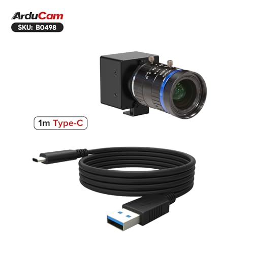 Arducam Módulo de cámara USB 4K, cámara USB de alta velocidad de 90 FPS, cámara web de enfoque manual de 8.3 MP con lente de montaje en C de 0.630 in, STARVIS 2 IMX585 cámara USB 3.0 de poca luz para