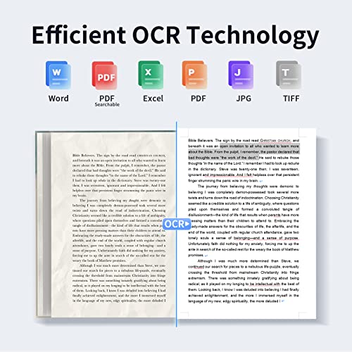 CZUR ET16 Plus - Escáner avanzado de libros y documentos, tecnología de autoaplanamiento y deskew de 2ª generación, cámara de 16 MP, captura A3, 186 idiomas OCR, convertir a PDF/PDF/Word/Tiff/Excel,