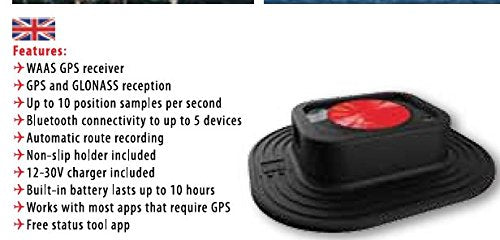 Dual Electronics XGPS160 Multiusos Universal 5 Dispositivos Bluetooth GPS Receptor con Amplio Área de Aumento y Accesorio Portátil