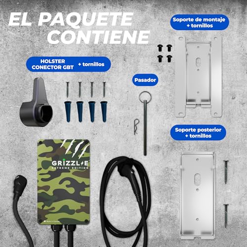 Grizzl-E GBT Classic Cargador de vehículo eléctrico Nivel 2 hasta 40A-10 kW/h, estación de Carga para Interiores/Exteriores con certificación UL-NOMmx, Enchufe NEMA 14-50, Cable Premium de 7.3 Metros