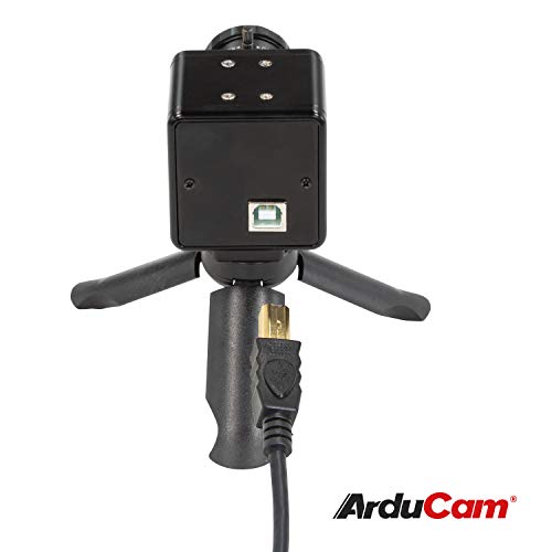 Arducam para cámara Raspberry Pi HQ, cámara web IMX477 HQ de 12 MP con audio, lente de montaje CS de 6 mm, carcasa de metal, trípode y cable USB