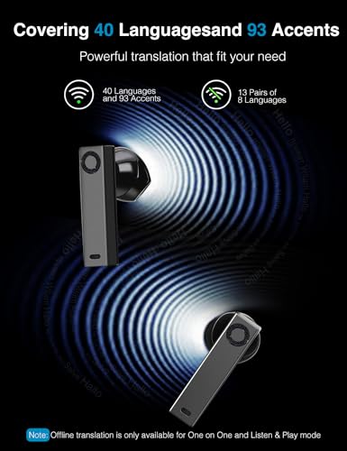 Timekettle X1 AI Interpreter Hub, entidad independiente, auriculares de traductor simultáneo bidireccional, dispositivo traductor actualizado con revolucionaria tecnología de segmentación Al Semántica