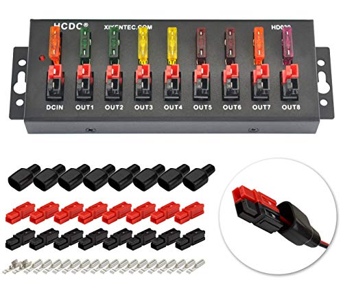1 en 8 hacia fuera 40Amp conector divisor de potencia distribuidor fuente módulo de tira