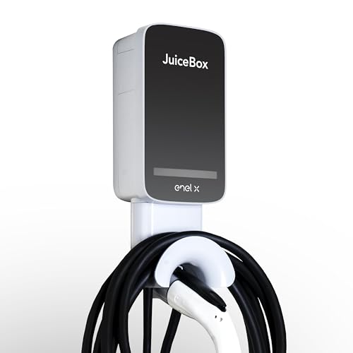 JuiceBox 32 Estación de carga inteligente para vehículos eléctricos (EV) con WiFi, 32 A, nivel 2 EVSE, cable de 25 pies, certificación UL y Energy Star, para uso interior/exterior (NEMA 14-50/gris)