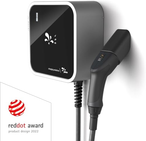 Juice Charger Me 3 - Wallbox de 11 kW con contador de electricidad, LAN, RFID, estación de carga para todos los coches eléctricos, cable de carga tipo 2 - Fabricado en Alemania EP-JCME3M-02