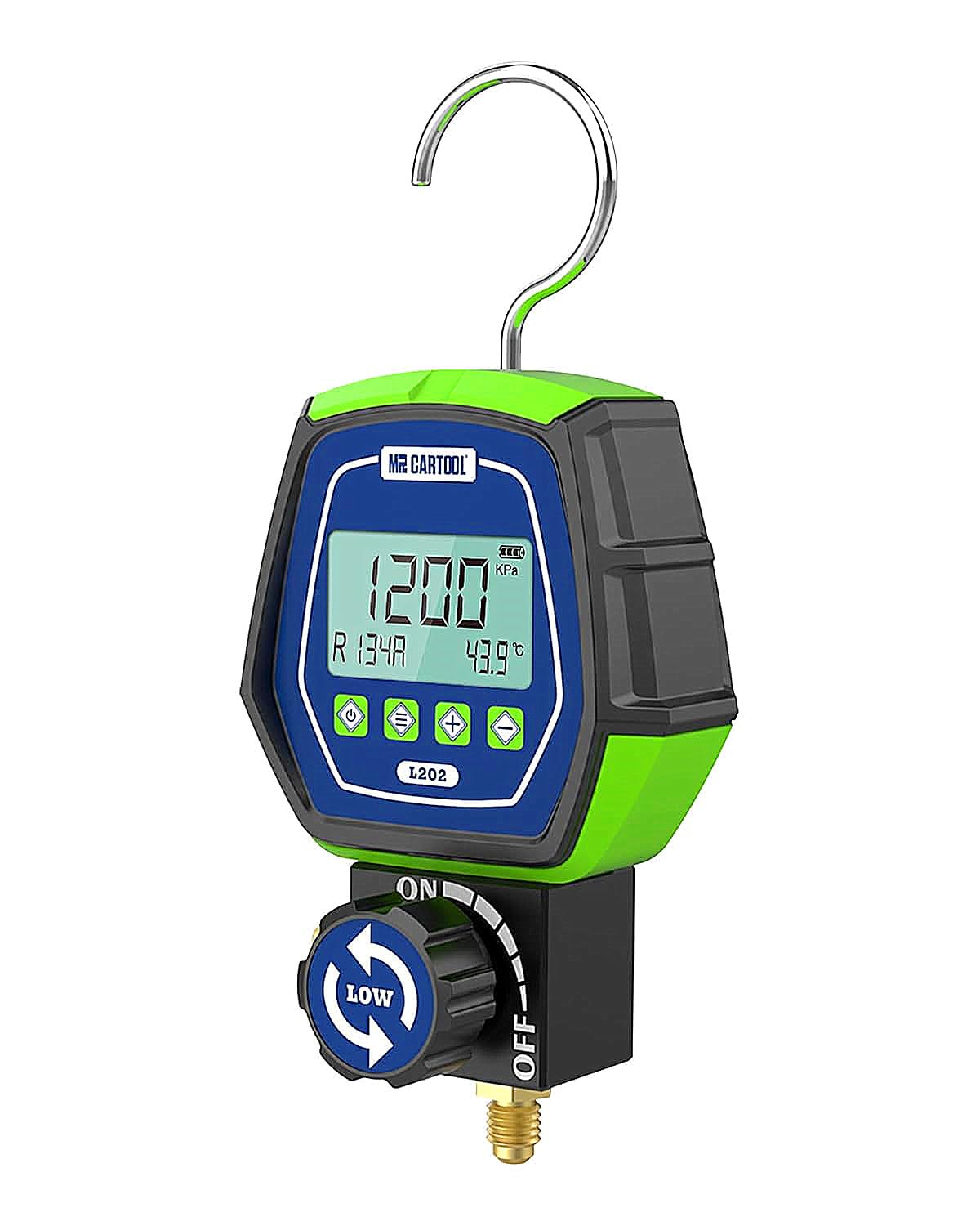 Medidores de HVAC 90 Juego de medidores de colector digital refrigerante, R410A R134A Prueba de presión de vacío digital Sistemas HVAC Herramienta de probador de fugas para bombas de calor de aire