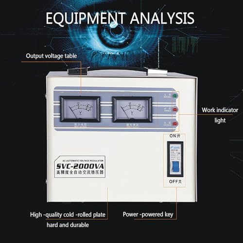 Estabilizador automático de voltaje, relé monofásico de uso doméstico de 150-260 V, salida de 220 V regulador de voltaje de CA para electrodomésticos inestables, 5000 W